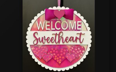 Opal vinyl on this adorable Valentine’s sign